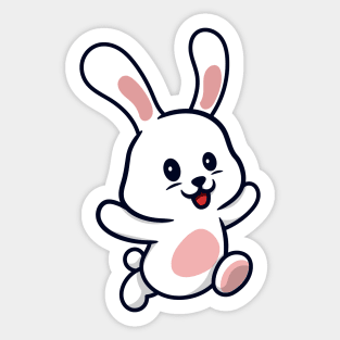 Cute Bunny Cartoon Sticker